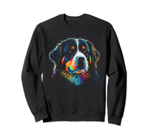 Funny Bernese Mountain Lover Colorful Dog Mom Dad Men Women Sweatshirt