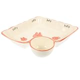 SOLUSTRE Quadratischer Keramik Sushi Teller Leichter Dipsaucenteller für Teigtaschen Langlebige Japanische Servierplatte für Küche und Gastronomie