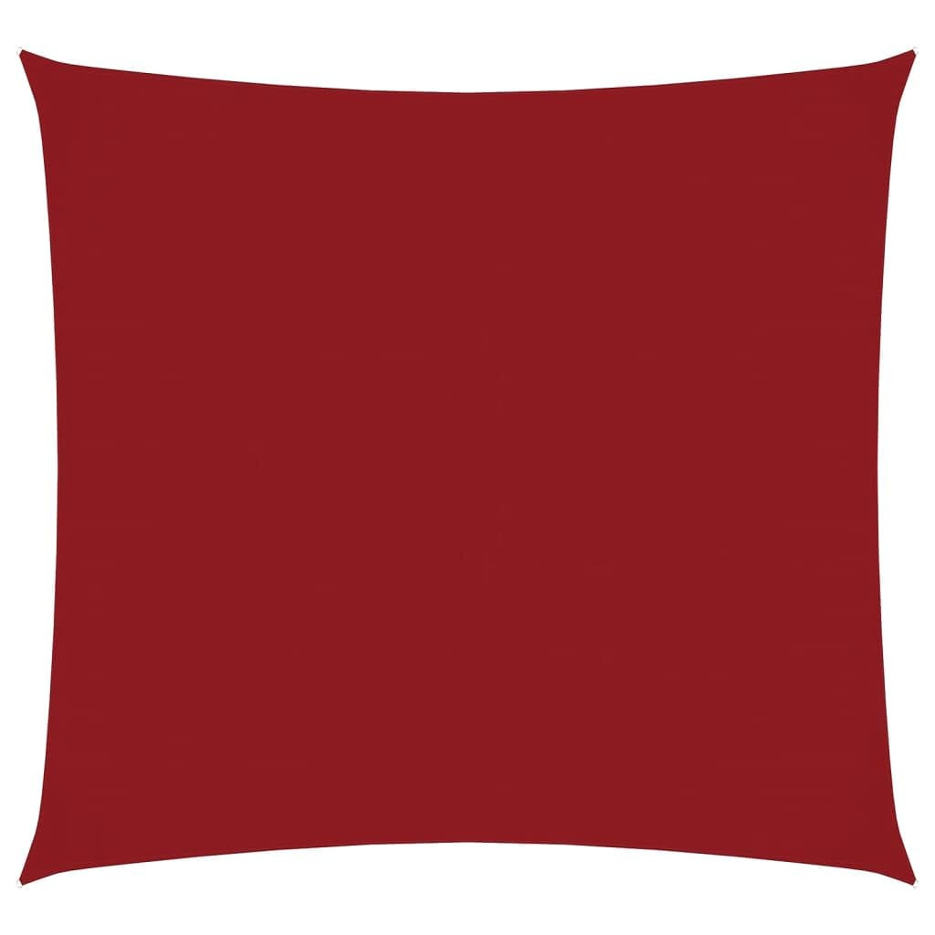 Voile d'ombrage carré 4x4 m Oxford haut de gamme rouge de terrasse