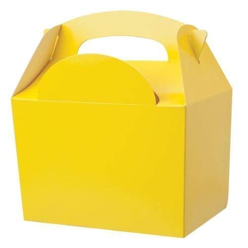 4 X Yellow Birthday Party Food Gift Boxes