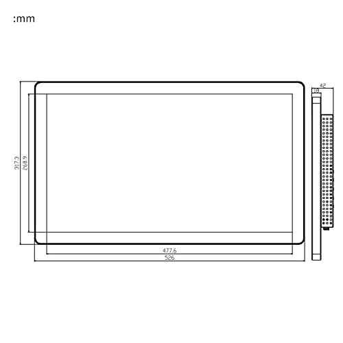 Image of GreenTouch 21.5 Inch 10 Points True Flat Touch Open Frame Touch Monitor Desktop or Wall Mountable Multi Point Touch 1920x1080