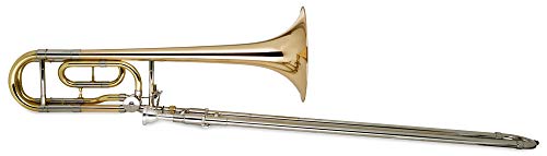 Classic Cantabile Brass QP-42 Trombone Quart - Accordage : Bb/F - Pavillon en laiton doré - Coulisse intérieure en maillechort - Pavillon : 215 mm - Perçage...