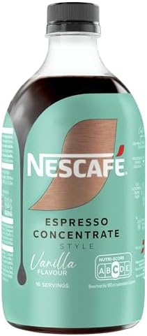 NESCAFÉ Espresso Concentrate Style Vanilla, 1er Pack (1 x 500ml) | Aromatisierters Getränkekonzentrat mit löslichem Bohnenkaffee, Vanille-Geschmack