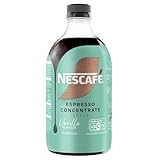 NESCAFÉ Espresso Concentrate Style Vanilla, aromatisierters Getränkekonzentrat mit löslichem Bohnenkaffee, Vanille-Geschmack, 1er Pack (1 x 500ml) Einweg-Flasche