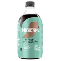 NESCAFÉ Espresso Concentrate Style Vanilla, aromatisierters Getränkekonzentrat mit löslichem Bohnenkaffee, Vanille-Geschmack, 1er Pack (1 x 500ml) Einweg-Flasche