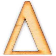 2 Pack Official Greek Wooden Letters for Crafts, Delta - 1" Classic Font Single Layer Wooden Greek Letters - Precision Cut Natural Wood Letter for Sorority/Fraternity Paddles and DIY Projects