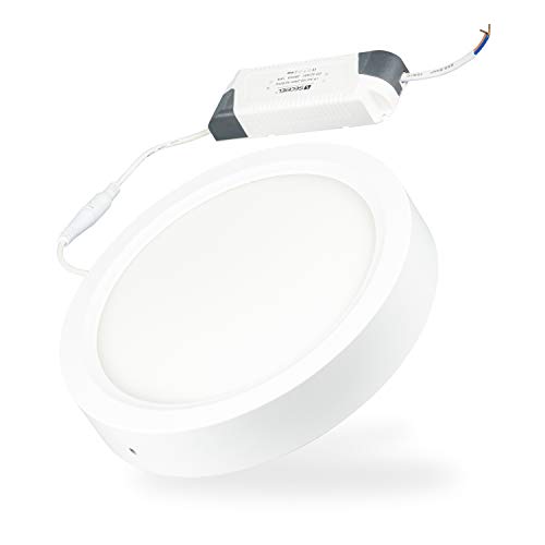 Plafón Downlight Lámpara de Techo Redondo LED Superficie 18W 4200K 1860 Lumen IP20 Driver Incluido, para Cocina Sala de estar Dormitorio Pasillo Comedor (4200K 18W)