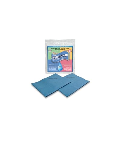 KleenCloth Reusable Antibacterial Cleaning Cloths – Removes 99.99% of Bacteria with Just Water | Silver-Embedded, Chemical, Odor, Streak & Scratch-Free for All Surfaces | 2 Pack