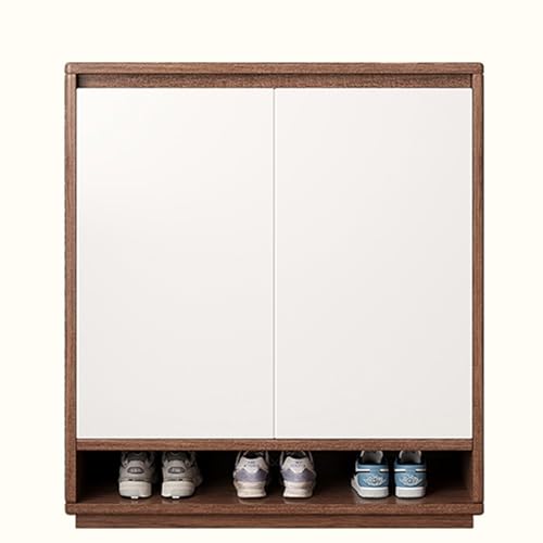 Meuble de rangement en bois massif pour chaussures : l'ébénisterie d'entrée