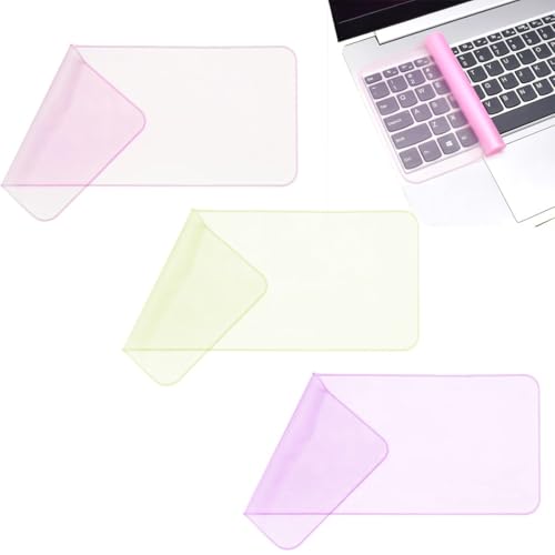 XENQITO 3 Pcs Film Protecteur de Clavier en Silicone Transparent Universel Compatible, Silicone Keyboard Protector Film avec Ordinateur Portable 13-14 Pouces...
