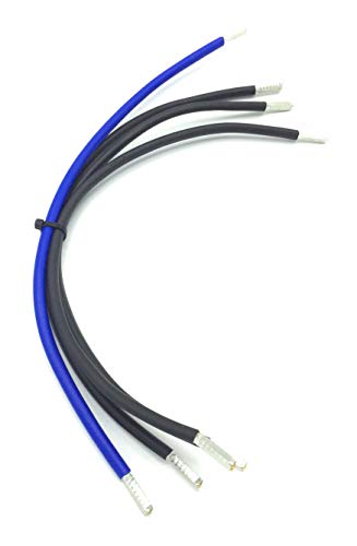 Elektroverteilung Verdrahtungssatz Zähleranschluss Kabel Leitung - 36cm Länge - 4 Stück - 3x Schwarz / 1 x Blau mit Aderendhülsen (Set Zählerzugangsleitung) Cover