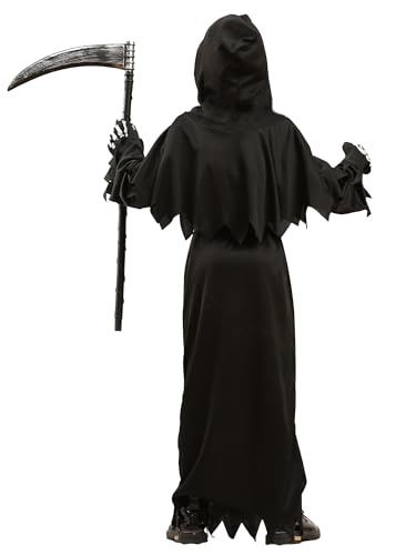 Disfraz de Grim Reaper para niños con máscara y guantes miniatura 4