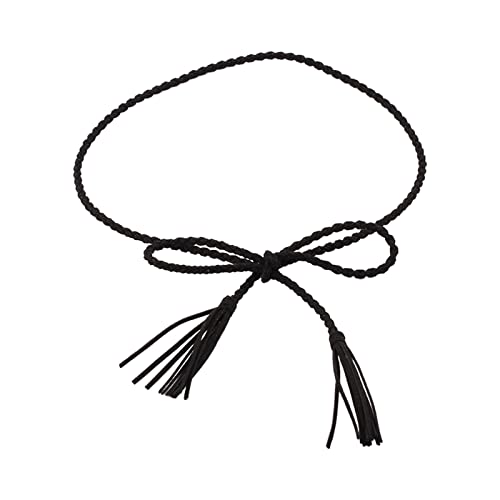 Color Optional Women Waist Belt Vintage Elastic Braided Waist Belt Knot Women Dress Shirt Waist Seal Belt