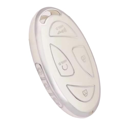 Étui pour clé de voiture contre les rayures : coque TPU 7 boutons blanche pour Kona IONIQ 6