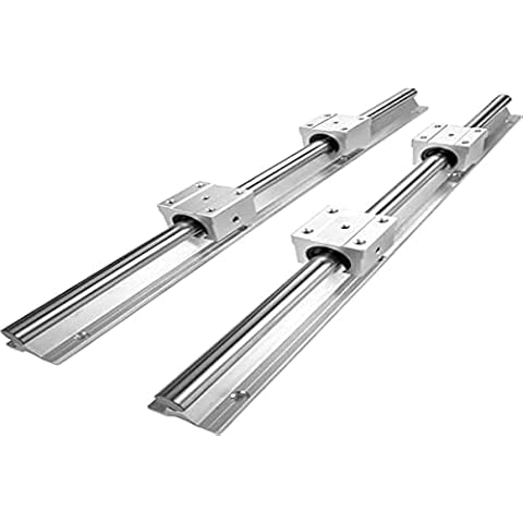 BestEquip Linear Rail 2PCS 300mm SBR16 Linear Slide Rail 4PCS SBR16UU Bearing Block CNC Kit Linear Rails and Bearings Kit CNC Rails Linear Rail Set for CNC Machines Automated Machines and Equipments Cover