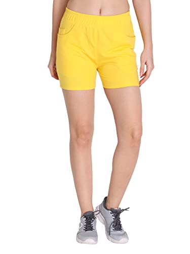 Image of CHKOKKO Women's Regular Cotton Regular Fit Plain Shorts for Women