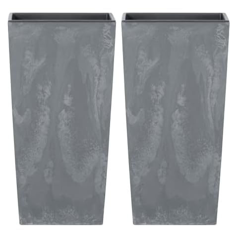 URBNLIVING Concrete Effect Flower Plant Pots Cover
