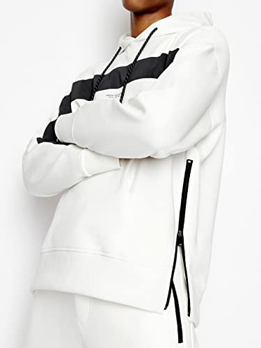 Armani Exchange mens Reflective Stripe Logo Hooded Sweatshirt4