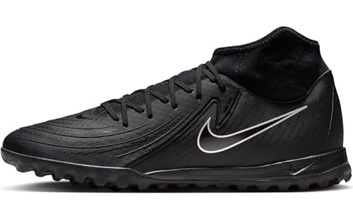 Nike Phantom Luna 2 Academy TF High-Top Soccer Shoes (FJ2566-001, Black/Black) Size 12