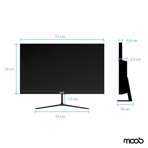 Moob Monitor LED Tela De 24'' Widescreen HDMI Full HD Flat Preto