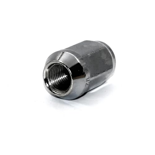 Image of 1 /2-20 Chrome Closed End Bulge Acorn Lug Nuts, 1.38 inch Tall 3 /4 inch Hex, 20pcs Cone Seat Lug Nuts