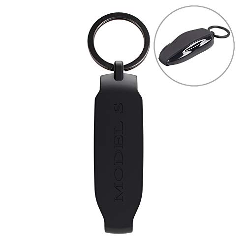 TapTes Model S Silicone Car Keychain Key Fob Cover with Key Ring Chain