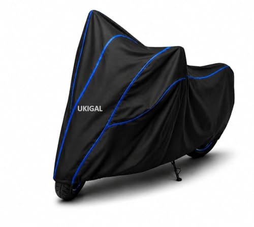 Image of Water Resistant Bike Cover for Scrambler 400 X, Dustproof Motorcycle Cover with UV & Heat Protection, All Weather Indoor Outdoor Use, Universal Fit Rain Cover