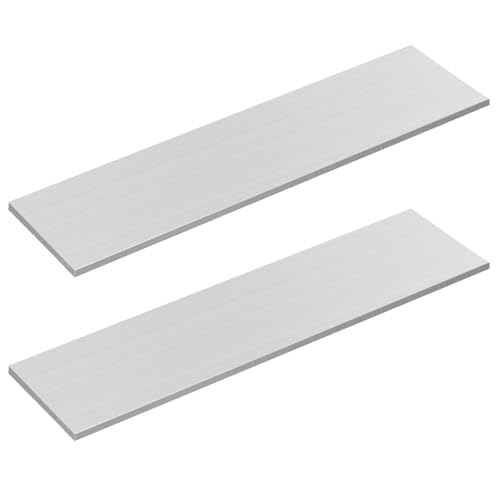 2 Pcs Square Aluminum Flat Bar, 1/4'' Thickness x 3'' Width x 12'' Length, 6061 General Purpose Aluminum Bar Stock, T6511 Solid New MLL Stock, for Crafting lndustry, Covered with Protective Film