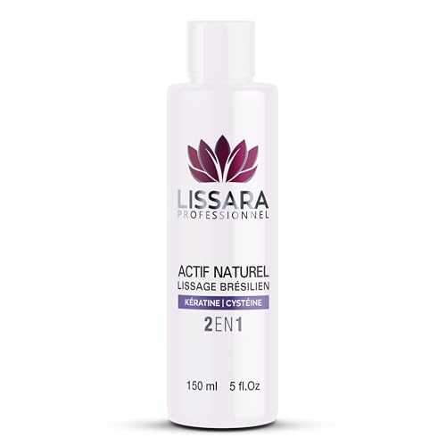 LISSARA - Alisado Brasileño - Sin Formaldehído - Activo Natural 2 en 1 - Anti-Frizz - Tratamiento Rejuvenecedor Profundo - Sin Humo - Sin Olor *Nueva botella* (150ml, Proteína de Keratina)