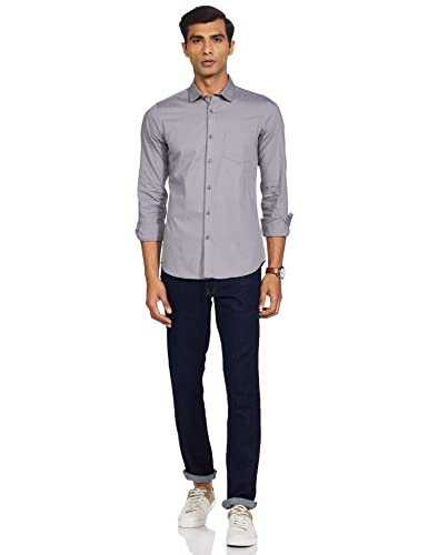 Image of Amazon Brand - Arthur Harvey Men's Solid Regular Casual Shirt (AH-CS-BS-02 Dk. Grey S)