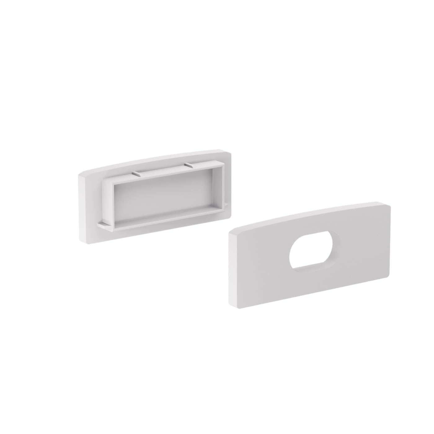 Weißes LED Aluminiumprofil - Aufputzprofil 200 cm | Opale Abdeckung + Zubehör | für bis zu 20 mm LED-Streifen | kompatibel mit Philips Hue | 2m | Bille
