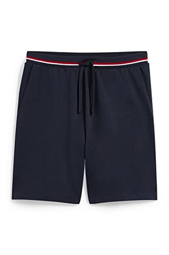 C&A Herren Pyjamahose Regular Fit Unifarben Baumwolle dunkelblau L