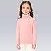 Toddler Girls Turtleneck Sweater Kids Long Sleeve Ribbed Knit Pullover Baby Winter Warm Solid Clothes Pink 3-4 Years
