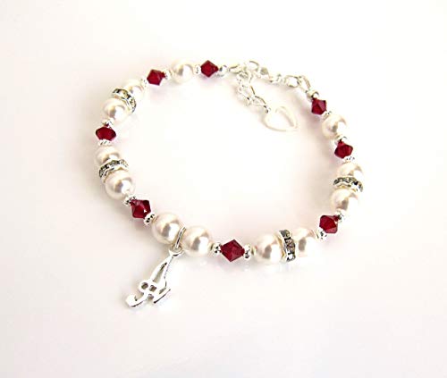 Birthstone Jewelry Bracelet For Girls And Women, Choice Of Birth Month Charms And Sizes, Sterling Silver Initial Charm Bracelet, Custom Personalized Bracelets For Girls, Handmade Jewelry #TOP6