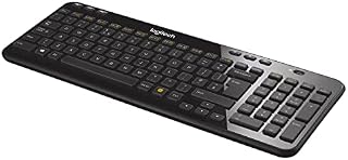 Logitech K360 Compact Wireless Keyboard for Windows, 2.4GHz Wireless, USB Unifying Receiver, 12 F-Keys, 3-Year Battery Life, Compatible with PC, Laptop, QWERTY UK English Layout - Black