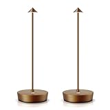 SAKRINGT Paquete de 2 lámparas de mesa inalámbricas recargables, patio al