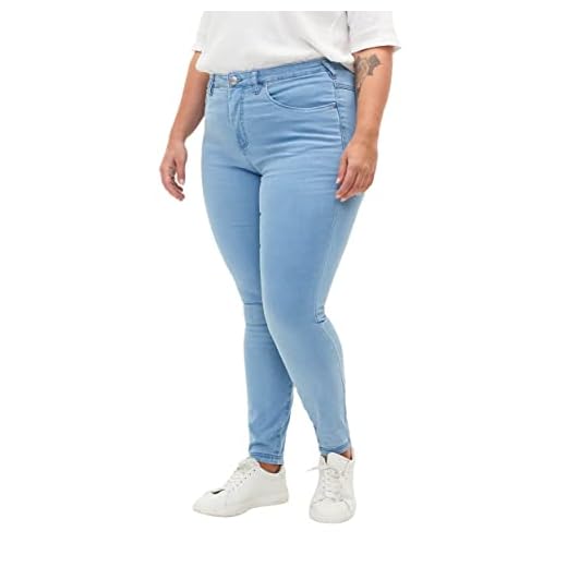 Zizzi Damen Große Größen Amy Jeans Hohe Taille Slim Gr Gr 44/78 cm Ex Lt Blue