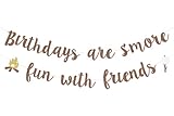 kreat4joy Birthdays are S’More Fun with Friends Banner Brown, S’More...