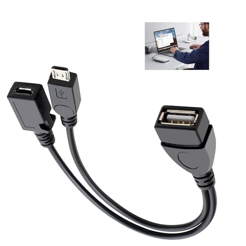 Adaptador OTG de puerto USB, adaptador micro USB a USB 2 en 1, cable de alimentación OTG compatible con Firestick de 2ª 3ª generación y 4K PlayStation Classic Samsung Andriod Tablets SNES NES Rii
