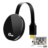 4K Screen Mirroring Adapter, Wireless HDMI Display Dongle Compatible DLNA,Miracast, AirPlay,No Need to Download APP,for i-Phone, i-Pad, Android, Tablet, Laptop Casting to HDTV/Monitor/Projector