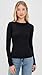 Madewell Women's Modal Rib Long Sleeve Crew, Jet Black, XL