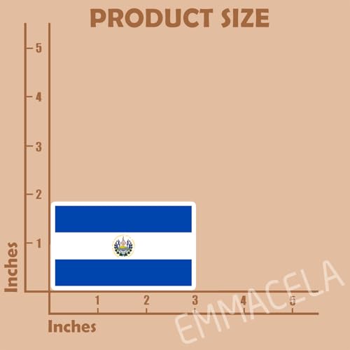 Image of (3PCS) El Salvador Flag stickers, Countries Flag Stickers - Waterproof Vinyl Decals For Laptops, Tumblers, Water Bottles, Books, Scrapbooks, Size 3 x 1.8 Inch