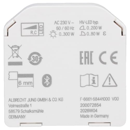 Regulador LED universal JUNG Home BTPD1B2U de alta precisión Bluetooth 4