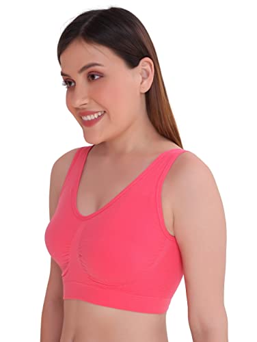 Image of Plumbury Women's Nylon Lightly Padded Wire Free Sports Bra