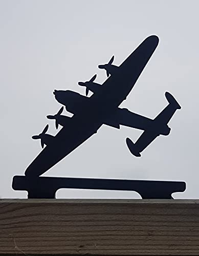 JR Hangers And Crafts Lancaster Bomber WW2 Plane Fence Post Toppers Topper Top Post Cap Metal Garden Ornament Garden Decor Metal Art