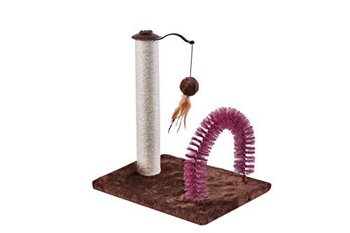 PEEKAB Cat Scratching Post, with Grooming Arch & Rotating Arm Scratching Ball, for Kittens