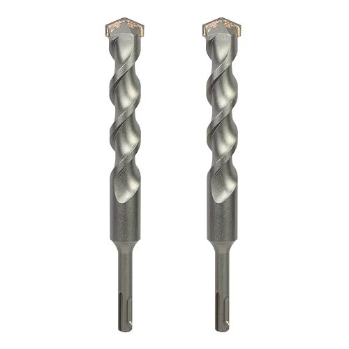 Sabre Tools 2-Pack 1 Inch x 8 Inch SDS Plus Rotary Hammer Drill Bits, Carbide Tipped for Brick, Stone and Concrete