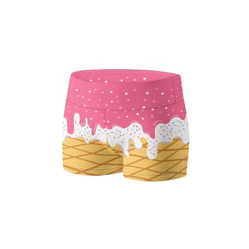 Girl's Yoga Shorts Leggings Slim High Waisted Athletic Shorts Kids Bike Dance Volleyball Gymnastics Shorts 5-14Y3