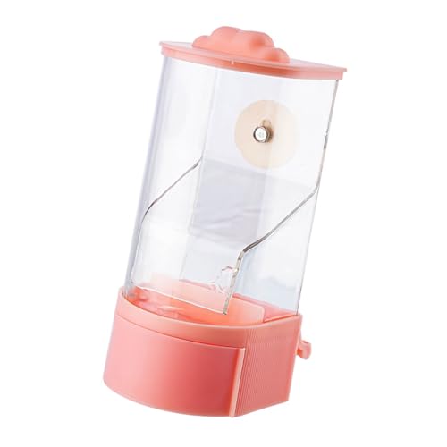 Bird Feeder Automatic Clear Food Holder Dispenser with Stand Without Mess Design for Small Birds in Cages Clear Bird Food Contai