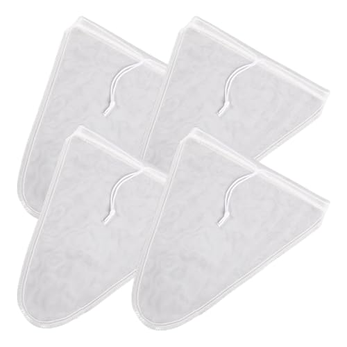 Bolsas colador para jugo, bolsa coladora reutilizable,4 bolsas de filtro tipo V | Café de malla fina, cerveza, té filtro frío malla de grado alimenticio reutilizable
